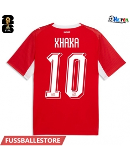 Günstige Schweiz Granit Xhaka #10 Heimtrikot WM 2026 Kurzarm